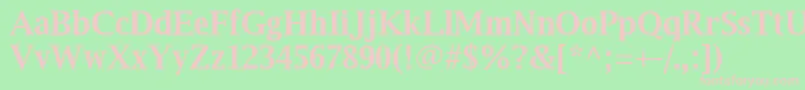 Luxirb Font – Pink Fonts on Green Background