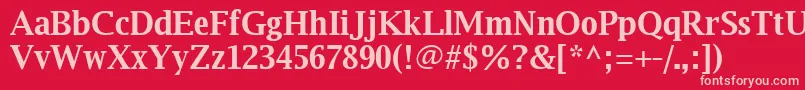 Luxirb Font – Pink Fonts on Red Background