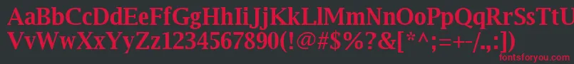 Luxirb Font – Red Fonts on Black Background