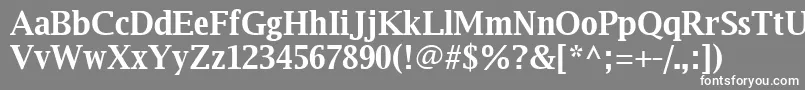 フォントLuxirb – 灰色の背景に白い文字