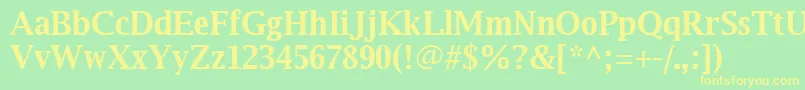 Luxirb Font – Yellow Fonts on Green Background