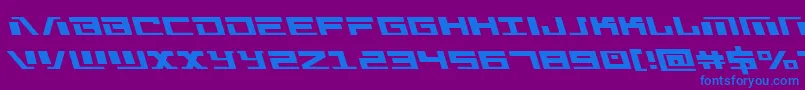 Warmachineleft Font – Blue Fonts on Purple Background