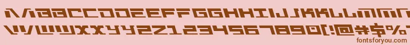 Warmachineleft Font – Brown Fonts on Pink Background