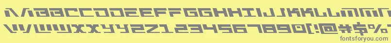 Warmachineleft Font – Gray Fonts on Yellow Background