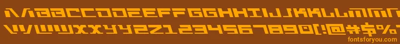 Warmachineleft Font – Orange Fonts on Brown Background