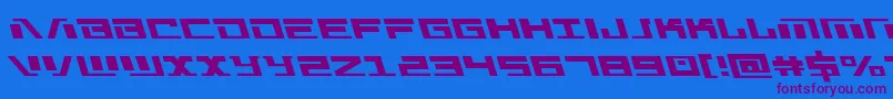 Warmachineleft Font – Purple Fonts on Blue Background