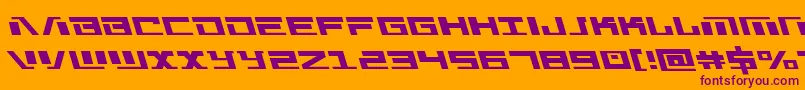 Warmachineleft Font – Purple Fonts on Orange Background