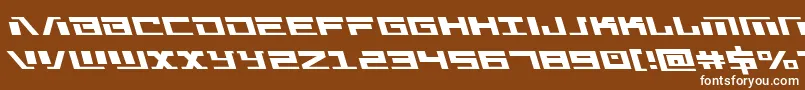 Warmachineleft Font – White Fonts on Brown Background