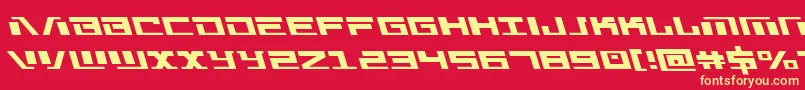 Warmachineleft Font – Yellow Fonts on Red Background