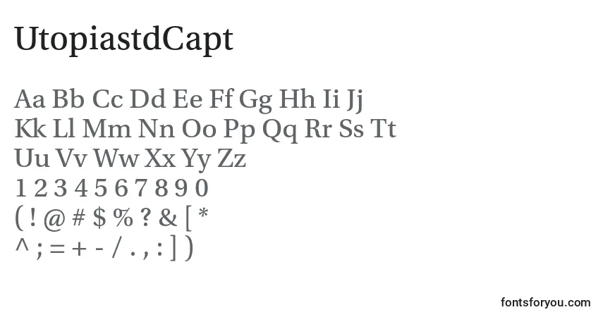 Schriftart UtopiastdCapt – Alphabet, Zahlen, spezielle Symbole