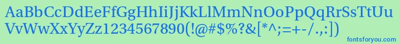 UtopiastdCapt Font – Blue Fonts on Green Background