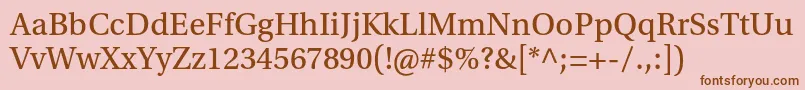 UtopiastdCapt Font – Brown Fonts on Pink Background