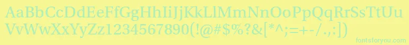 UtopiastdCapt Font – Green Fonts on Yellow Background