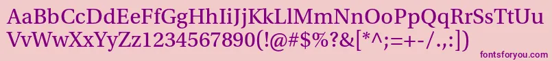 UtopiastdCapt Font – Purple Fonts on Pink Background