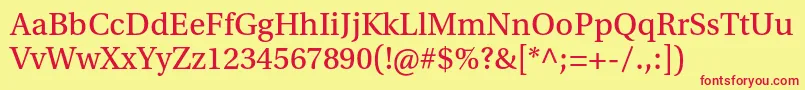 UtopiastdCapt Font – Red Fonts on Yellow Background