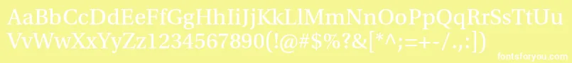 UtopiastdCapt Font – White Fonts on Yellow Background