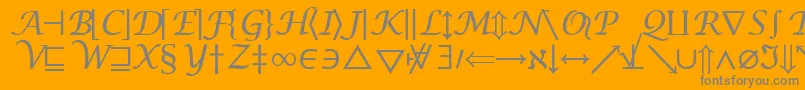 フォントInsightMathSymbolSsiSymbol – オレンジの背景に灰色の文字