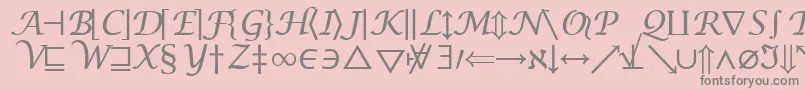 フォントInsightMathSymbolSsiSymbol – ピンクの背景に灰色の文字