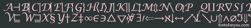 フォントInsightMathSymbolSsiSymbol – 黒い背景にピンクのフォント