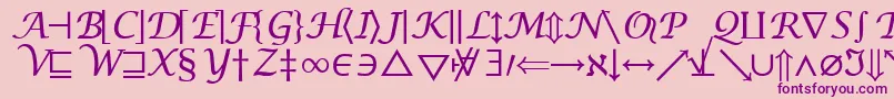 InsightMathSymbolSsiSymbol Font – Purple Fonts on Pink Background