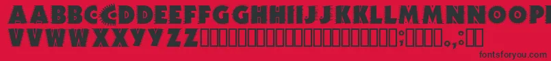 フォントJicamrg – 赤い背景に黒い文字