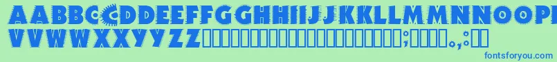 Jicamrg Font – Blue Fonts on Green Background