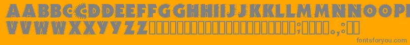 フォントJicamrg – オレンジの背景に灰色の文字