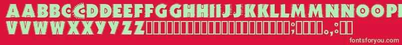 Jicamrg Font – Green Fonts on Red Background