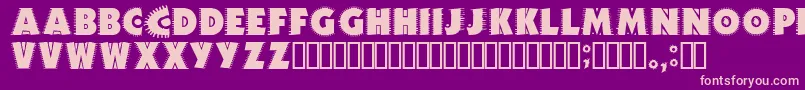 Jicamrg Font – Pink Fonts on Purple Background