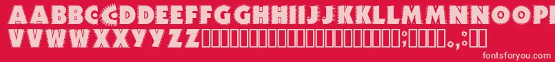 フォントJicamrg – 赤い背景にピンクのフォント