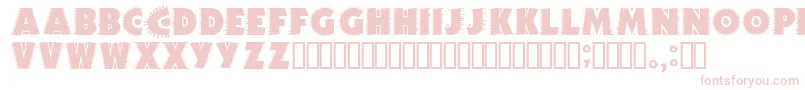 Jicamrg-fontti – vaaleanpunaiset fontit valkoisella taustalla