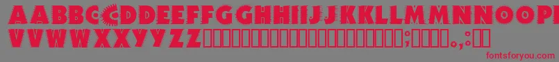 フォントJicamrg – 赤い文字の灰色の背景