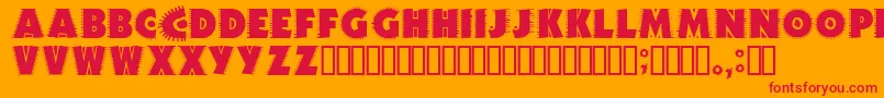 Jicamrg Font – Red Fonts on Orange Background