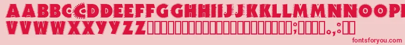 Jicamrg-Schriftart – Rote Schriften auf rosa Hintergrund