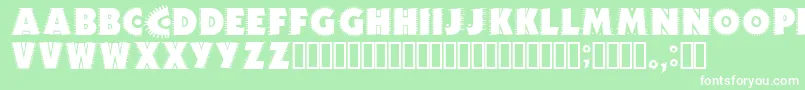 Jicamrg Font – White Fonts on Green Background