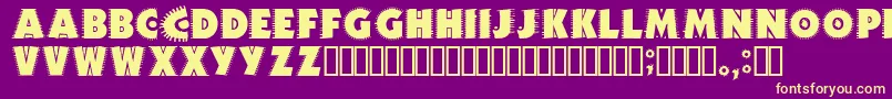 Jicamrg Font – Yellow Fonts on Purple Background