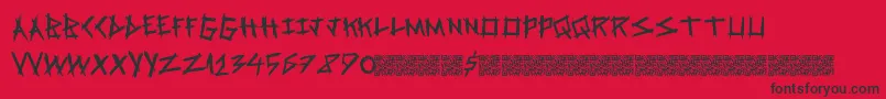 Springrage Font – Black Fonts on Red Background