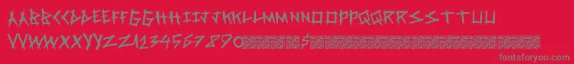 Springrage Font – Gray Fonts on Red Background
