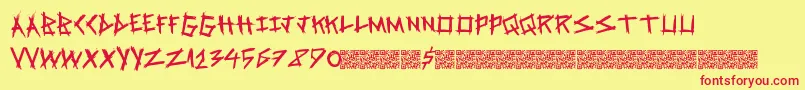 Springrage Font – Red Fonts on Yellow Background