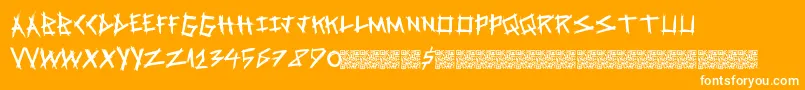 Springrage Font – White Fonts on Orange Background