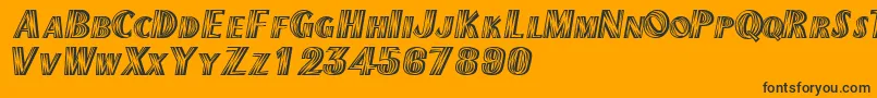 Texmexdisplayscapsssk Font – Black Fonts on Orange Background