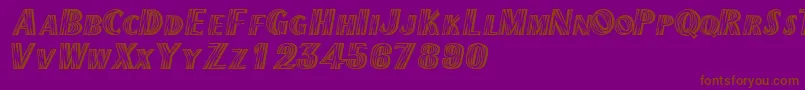 Texmexdisplayscapsssk Font – Brown Fonts on Purple Background