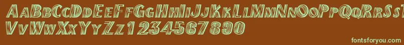 Texmexdisplayscapsssk Font – Green Fonts on Brown Background