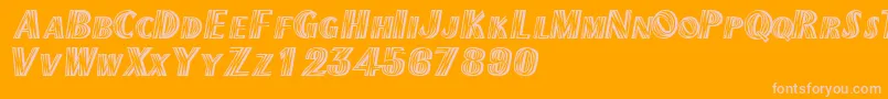 フォントTexmexdisplayscapsssk – オレンジの背景にピンクのフォント