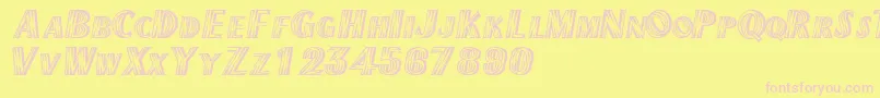 Texmexdisplayscapsssk Font – Pink Fonts on Yellow Background