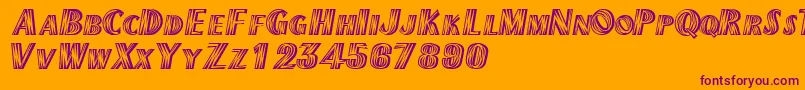 Texmexdisplayscapsssk Font – Purple Fonts on Orange Background