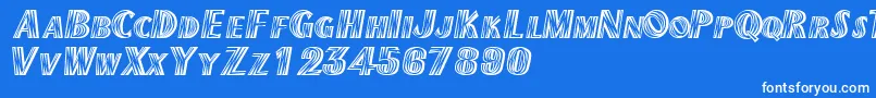 Texmexdisplayscapsssk Font – White Fonts on Blue Background