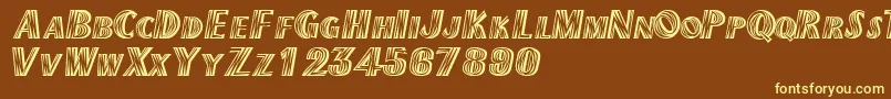 Texmexdisplayscapsssk Font – Yellow Fonts on Brown Background