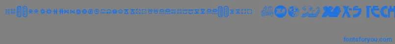 SeizedXS Font – Blue Fonts on Gray Background