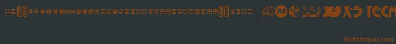 Fonte SeizedXS – fontes marrons em um fundo preto